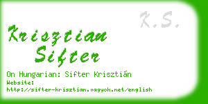 krisztian sifter business card